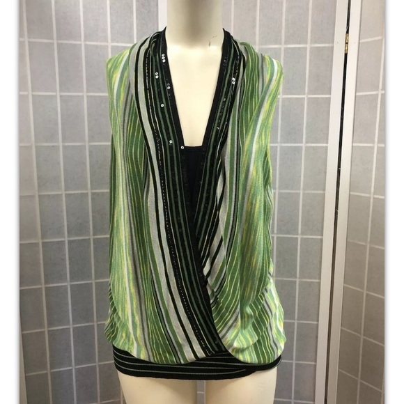 INC International Concepts, blouse, green, sizeL.: - Picture 2 of 12